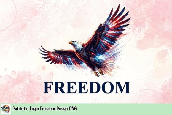 Download Patriotic Eagle Freedom Design PNG - Design Collection