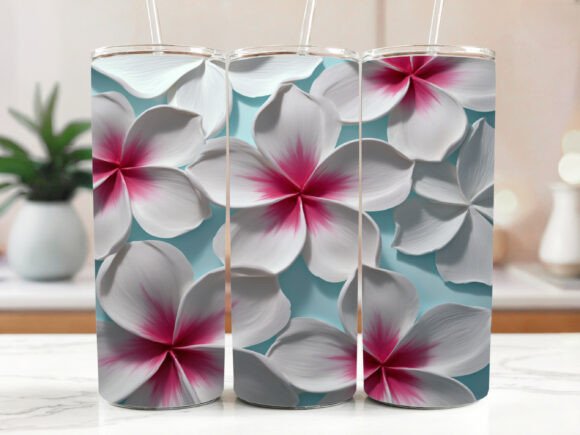 Download Plumeria Tumbler Sublimation Design 20 - Design Collection