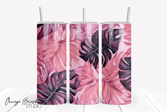Download Pink Tropical Tumbler Sublimation Design - Design Collection
