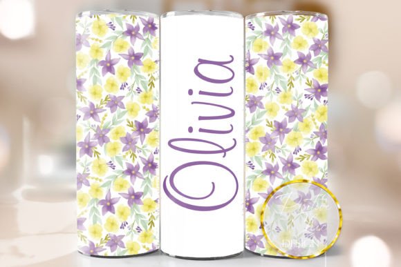 Download Custom Name Tumbler Wrap Spring Design - Design Collection