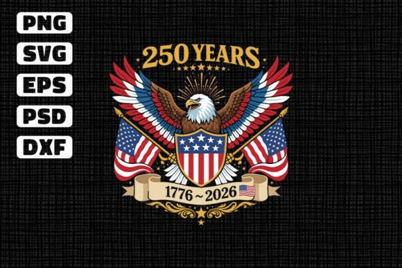 Download 250 Years USA Eagle Design - Design Collection