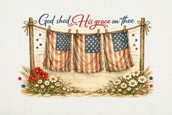 Download Retro God Shed His Grace PNG Design - Design Collection