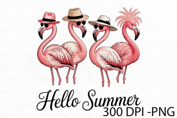 Download Hello Summer Flamingo Png Design - Design Collection
