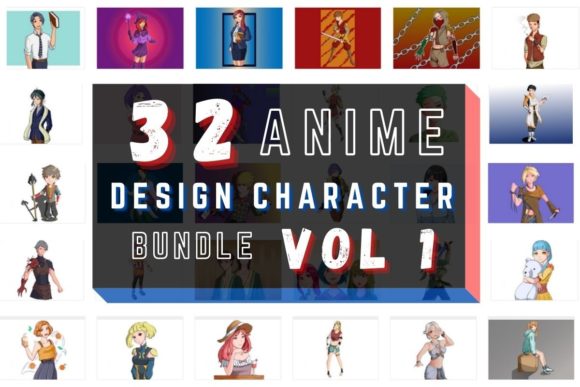 Download Anime Design Character Bundle Vol 1 - Design Collection