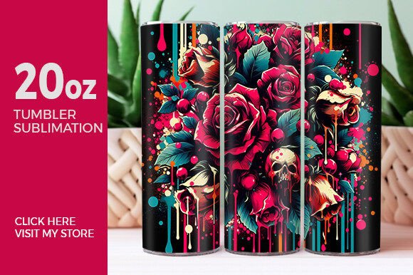 Download Floral Design Tumbler Wrap - Design Collection