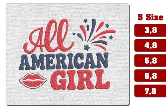 Download All American Girl Fourth of July Design - Design Collection