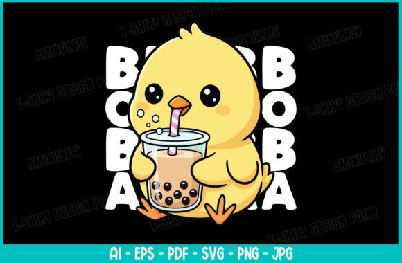 Download Chicken Bubble Tea T-Shirt Design - Design Collection