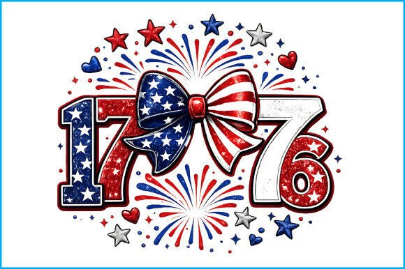 Download 1776 Patriotic Bow PNG USA Design Art - Design Collection