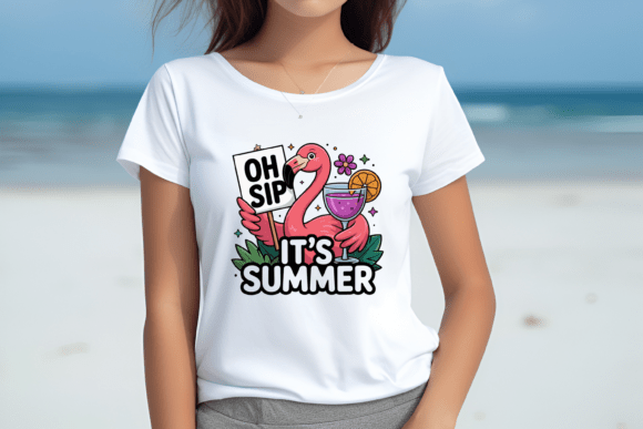 Download Oh Sip It's Summer Flamingo Design - Design Collection