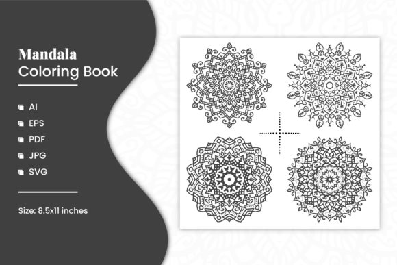 Download Mandala Coloring Kids Page 4in1 Design - Design Collection