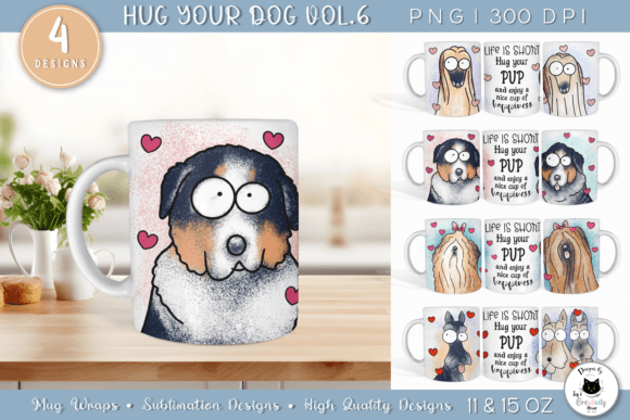 Download Dog Sublimation Designs | Dog Mug Wraps - Design Collection