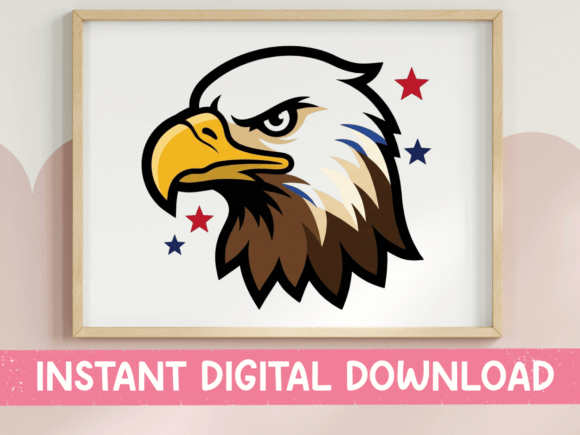 Download Bold Bald Eagle Patriotic Design - Design Collection