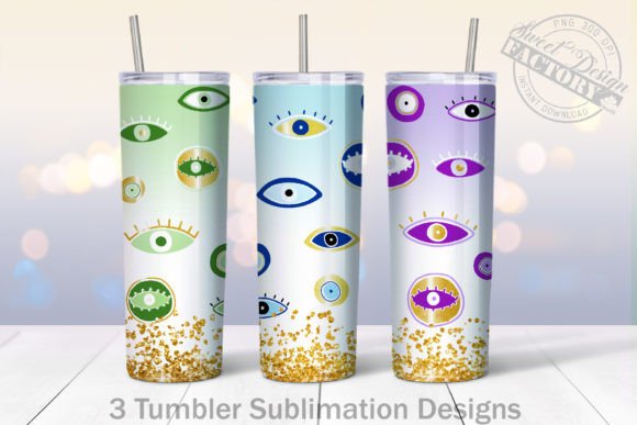 Download Evil Eyes Tumbler Designs BUNDLE - Design Collection