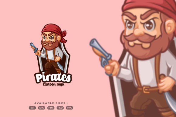 Download Pirates Cartoon Mascot Logo Design Creat - Design Collection