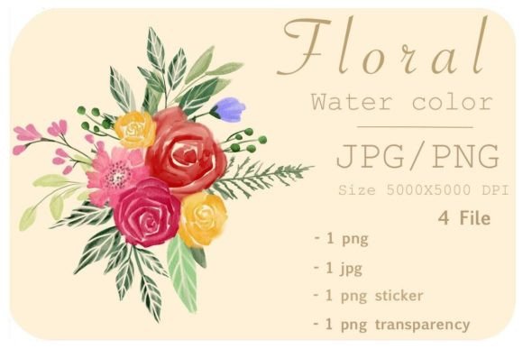 Download Floral Watercolor Design Clipart - Design Collection