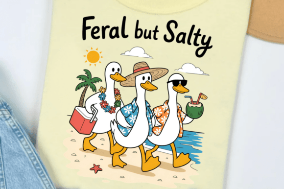 Download Feral but Salty Goose PNG Design - Design Collection