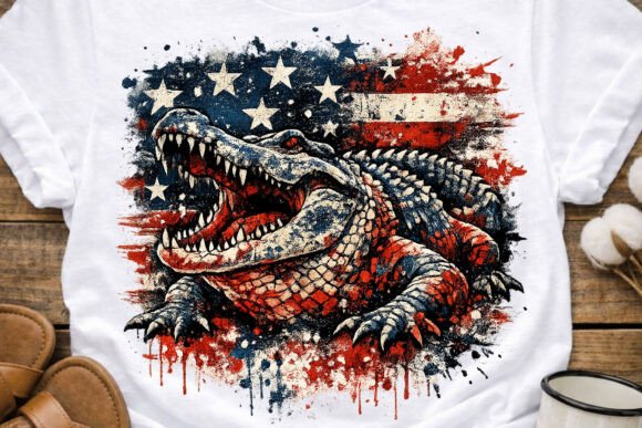 Download Grunge Patriotic Gator PNG Design - Design Collection