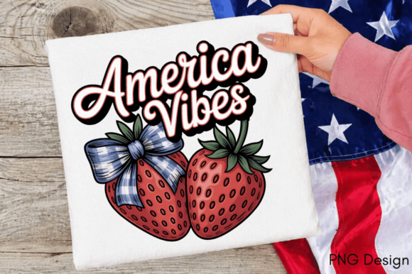 Download America Vibes Strawberry PNG Design - Design Collection