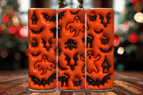 Download Halloween 3D Skinny Tumbler Design - Design Collection