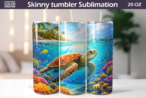 Download Sea Turtle Tumbler Design - Design Collection