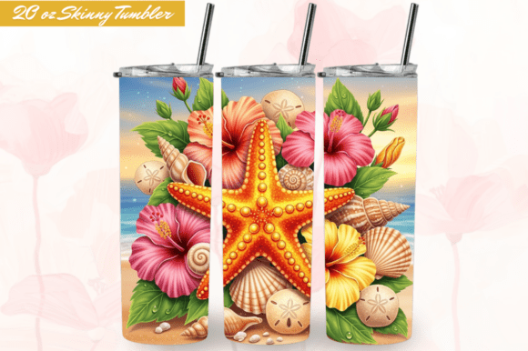 Download Tropical Starfish Tumbler Design,Beach - Design Collection