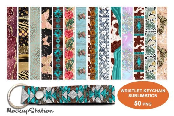 Download Wristlet Keychain Sublimation Designs - Design Collection
