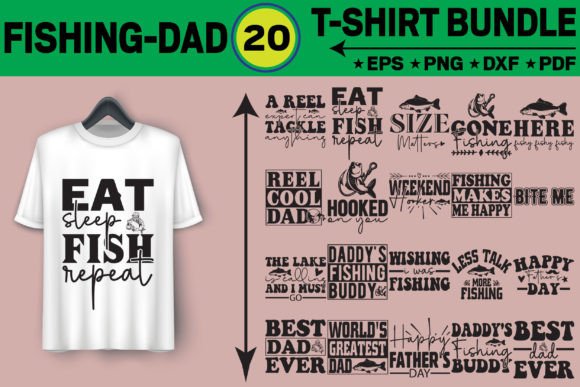 Download Fishing Dad  T-shirt Design Bundle - Design Collection
